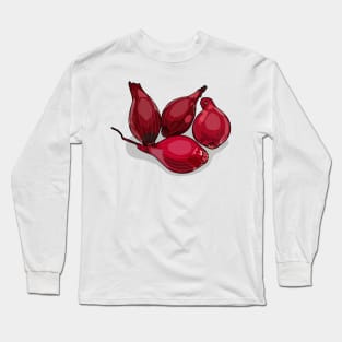 Shallot cartoon illustration Long Sleeve T-Shirt